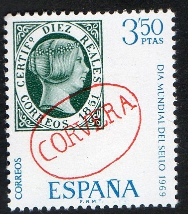 1923- Día Mundial del Sello. Marca prefilatélica de Corvera ( Santander ).