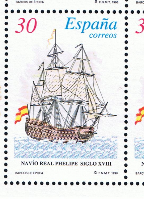 Edifil  3413  Barcos de Epocoa.  