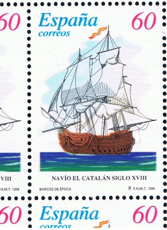 Edifil  3414  Barcos de Epocoa.  