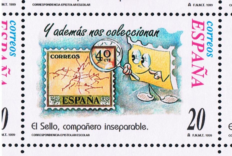 Edifil  3675  Correspondencia Epistolar Escolar.  El sello compañero inseparable.  