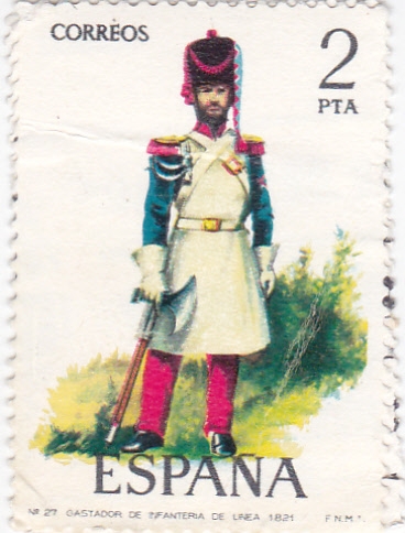 Gastador de Infantería de Línea 1815-UNIFORMES MILITARES   (S)