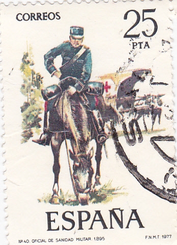 Oficial de Sanidad Militar 1895-UNIFORMES MILITARES   (S)