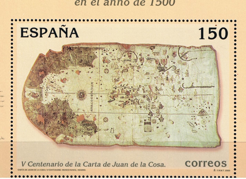 Edifil  3722  V Cente. de la Carta de Juan de la Cosa.  