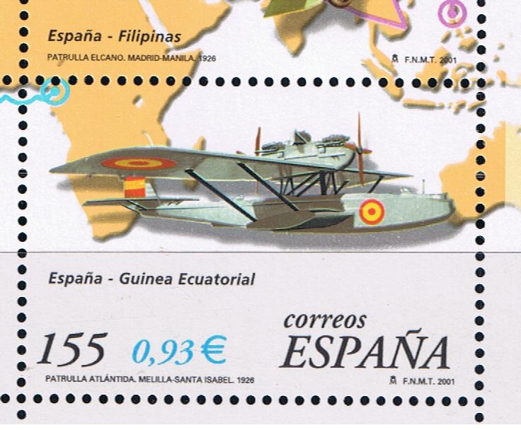 Edifil  3790 C  Aviación. 75º aniver. de primeros vuelos de la aviación española.  