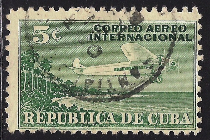 AEROPLANO Y COSTA DE CUBA.