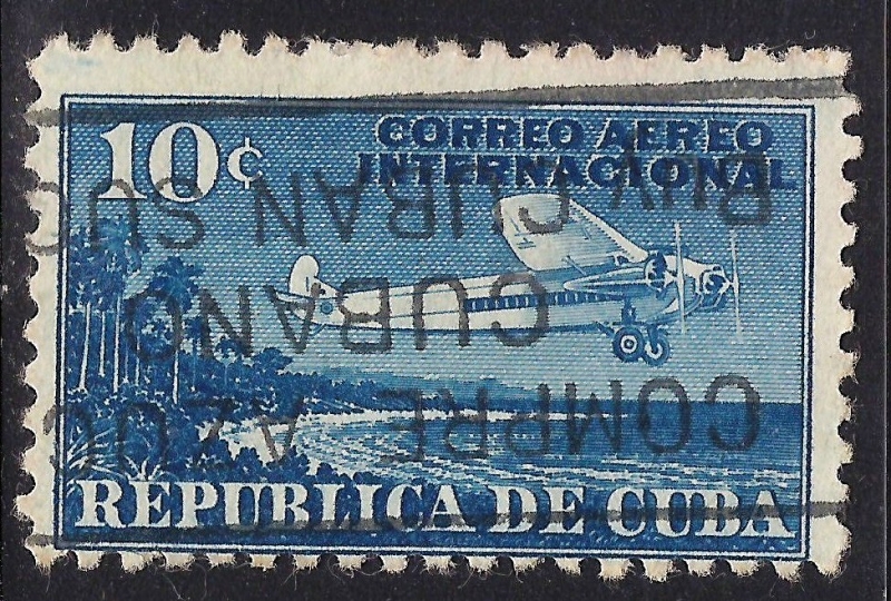 AEROPLANO Y COSTA DE CUBA.