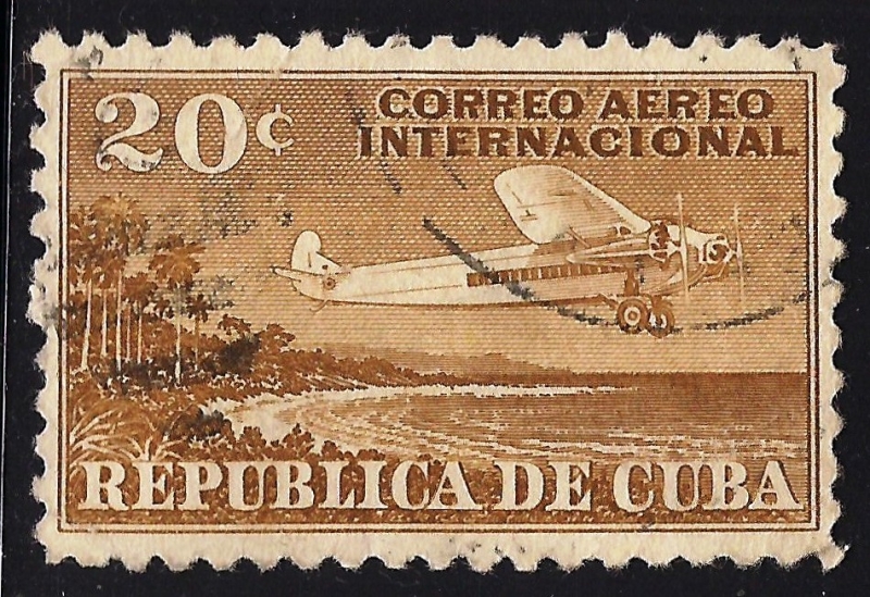 AEROPLANO Y COSTA DE CUBA.