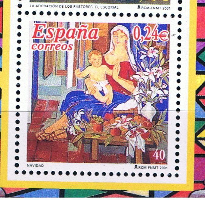 Edifil  3837 A SH  Navidad ´2001. Emisión conjunta con Alemania.  