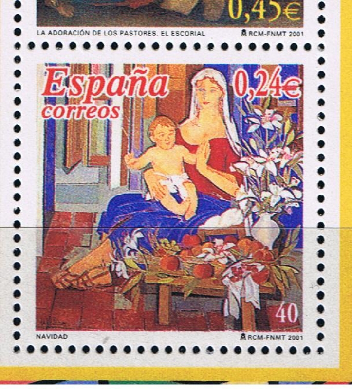 Edifil  3837 A SH  Navidad ´2001. Emisión conjunta con Alemania.  