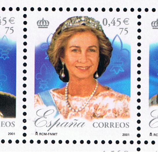 Edifil  3856 F  25º aniver. del Reinado de S.M. Don Juan Carlos I.  