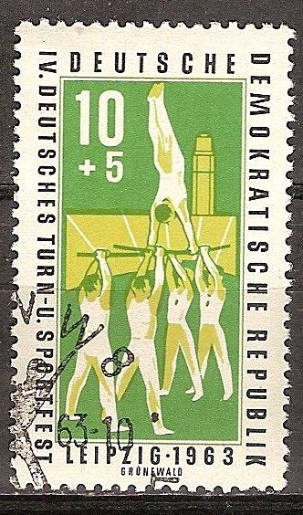 IV.Conmemorativa gimnasia alemanes y el festival de deportes en Leipzig-DDR.