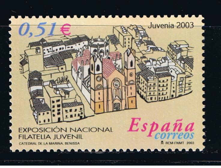 Edifil  3961  Exposición Nacional de Filatelia Juvenil Juvenia´2003. Benisa ( Alicante ). 