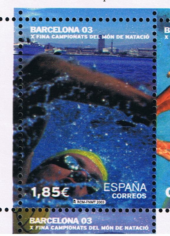 Edifil  3991 D  Campeonatos del Mundo de Natación Barcelona´03.  