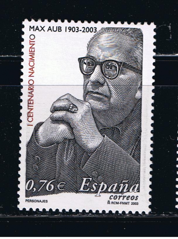 Edifil  3992  Cente. del nacimiento de Max Aub ( 1903 - 1972 ).  