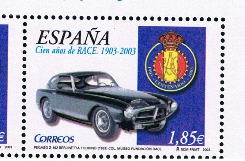 Edifil  3996 D  Cien años del Real Automóvil Club de España (R.A.C.E.).  