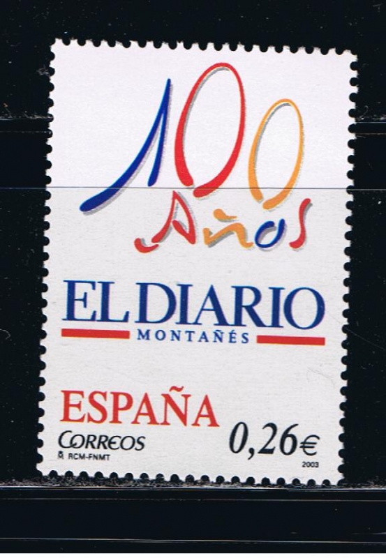 Edifil  3998  Diarios centenarios. ·El Diario Montañés·, Santander ( 1902 ).  