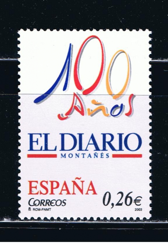 Edifil  3998  Diarios centenarios. ·El Diario Montañés·, Santander ( 1902 ).  