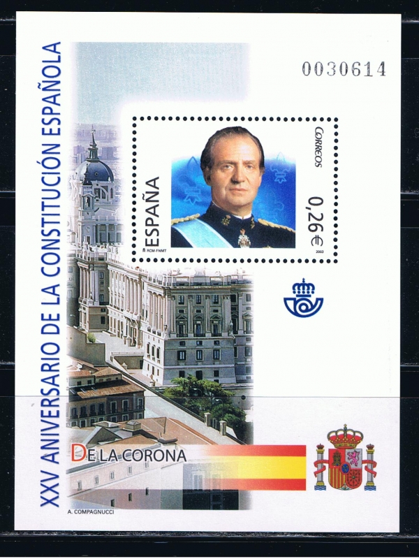 Edifil  4038 SH   XXV aniver. de la Constitución Española.  