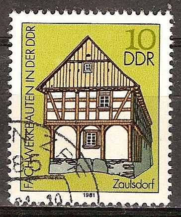 Casas de entramado.Casa, Zaulsdorf-DDR.