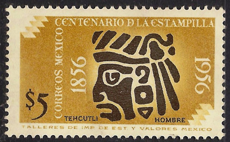 CENTENARIO DEL SELLO, MEXICO :HOMBRE