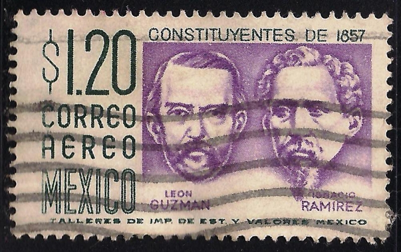 CENTENARIO DE LA CONSTITUCIÓN 1857. León Guzmán y Ignacio Ramírez.