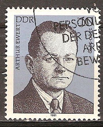 Las personalidades socialistas. Arthur Ewert,1890-1959 DDR.