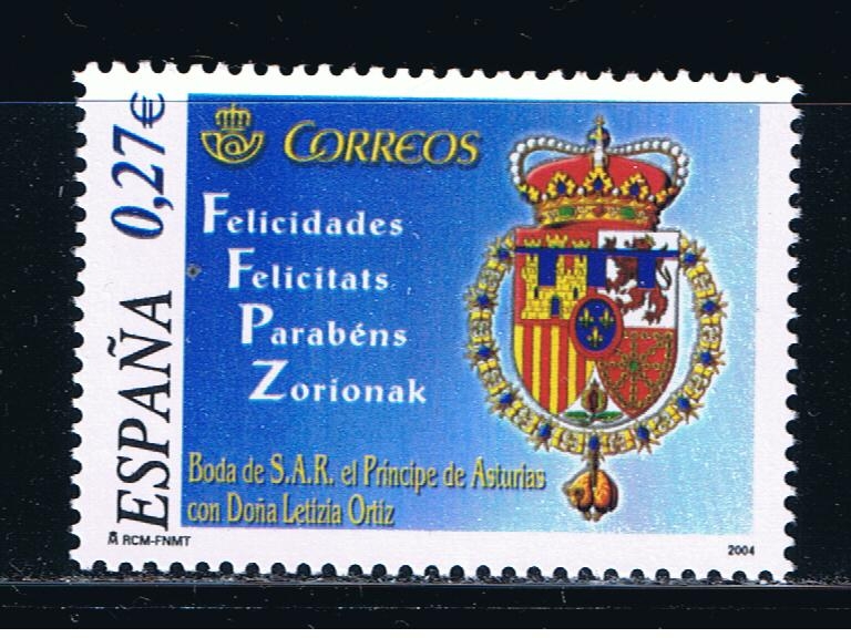 Edifil  4083  Boda de S.A.R. Príncipe de Asturias con  Doña Letizia Ortíz.  