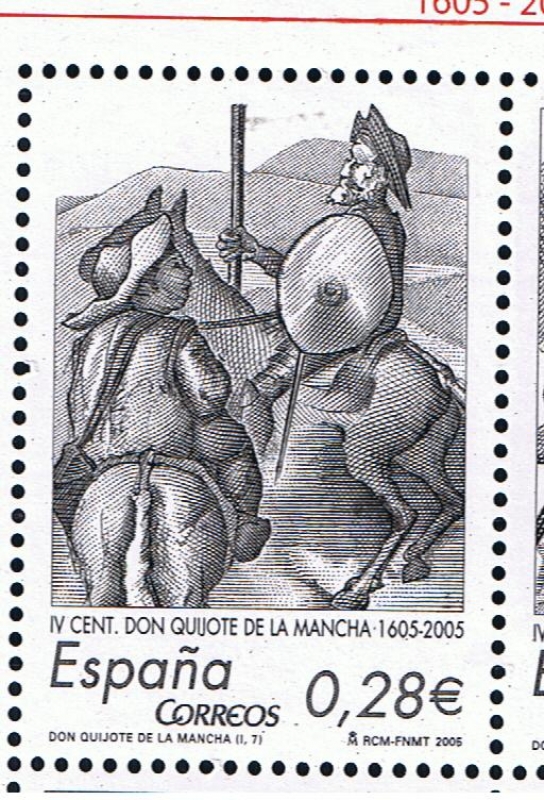 Edifil  4161 A  IV cente. de la publicación de ·El ingenioso hidalgo don Quijote de la Mancha·.  