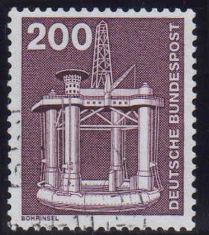 1975-76 Industria y tecnología. Plataforma de perforación - Ybert:707