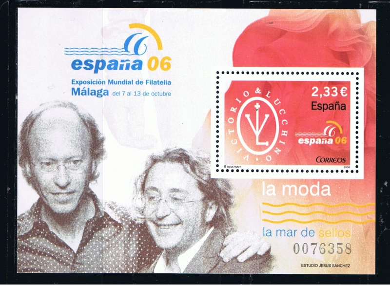 Edifil   4268 SH  Exposición Mundial de Filatelia España 06. Málaga.  · La Moda Victorio y Luccino. 