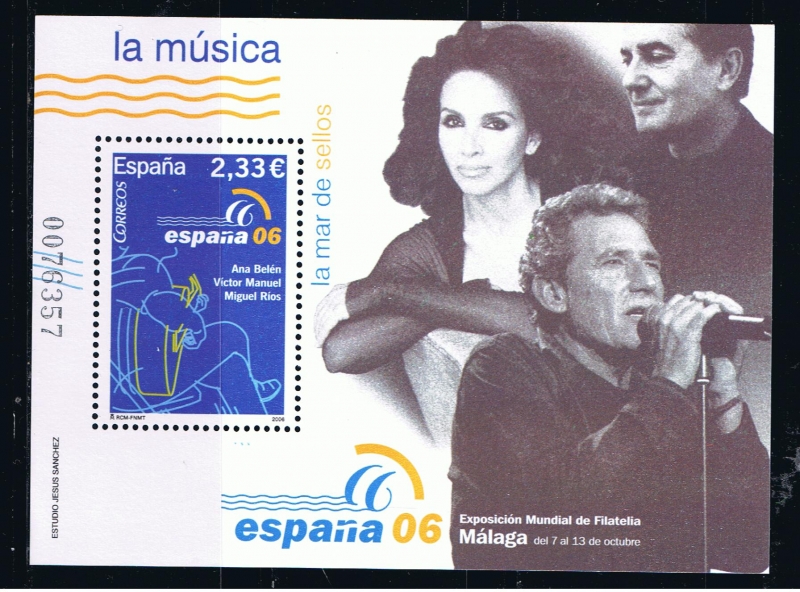 Edifil   4270 SH  Exposición Mundial de Filatelia España 06. Málaga.  