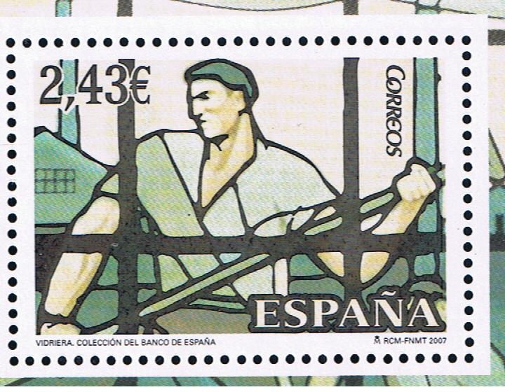 Edifil  4359  Vidrieras.  Una de las Vidrieras del Banco de España, realizada en 1932 por la Casa Ma