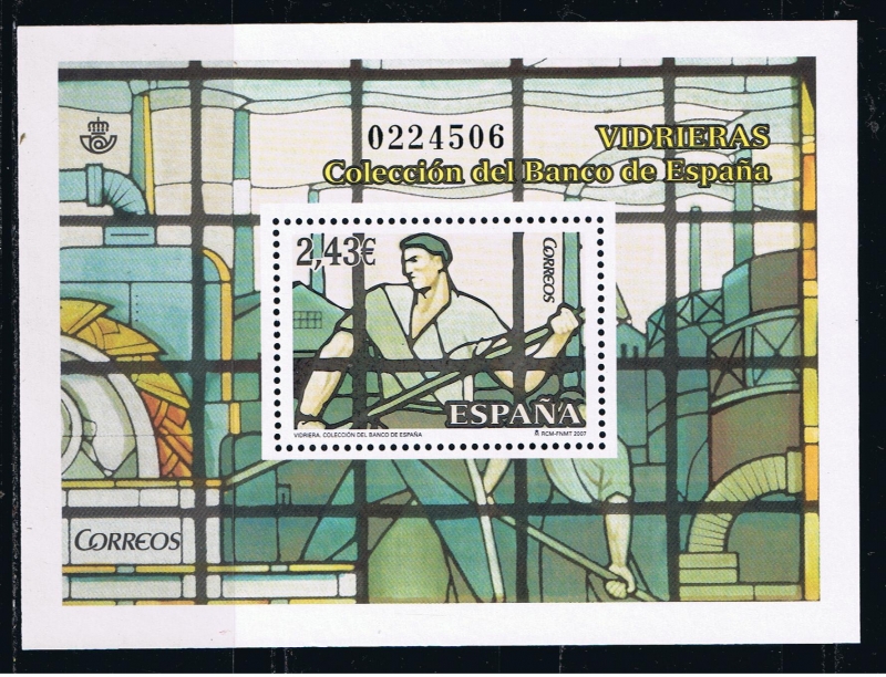 Edifil  4359 SH  Vidrieras.  Una de las Vidrieras del Banco de España, realizada en 1932 por la Casa