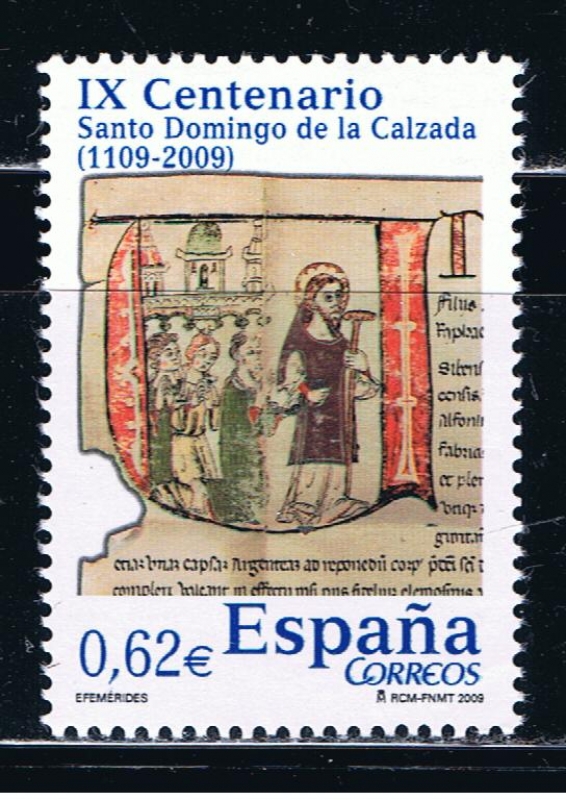 Edifil  4488  Efemérides.  IX cente. de Santo Domingo de la Calzada (1109-2009 ).  