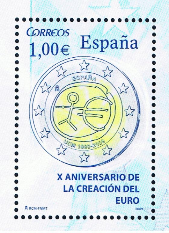 Edifil  4496  X aniv. de la creación del €uro. 