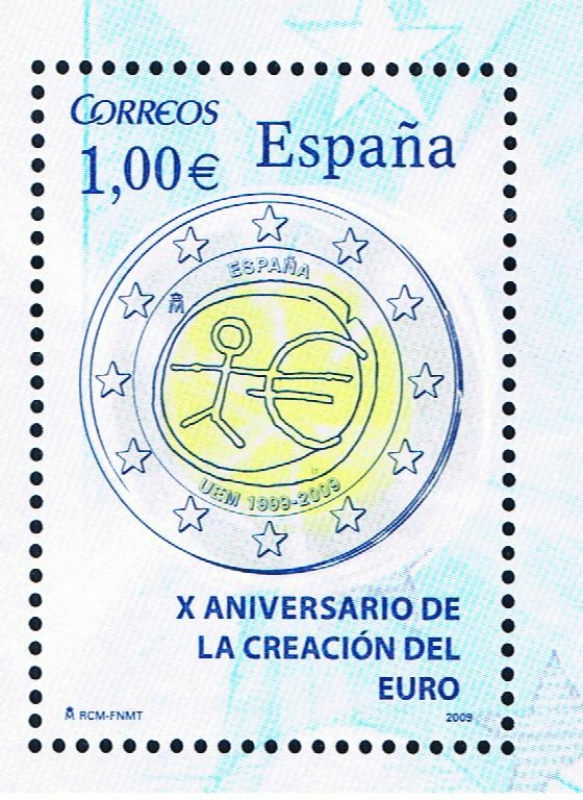 Edifil  4496  X aniv. de la creación del €uro. 