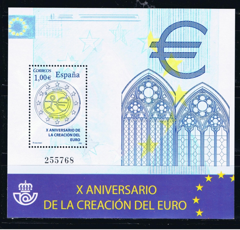 Edifil  4496 SH  X aniv. de la creación del €uro. 