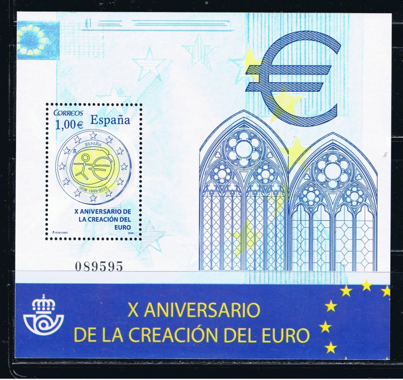 Edifil  4496 SH  X aniv. de la creación del €uro. 