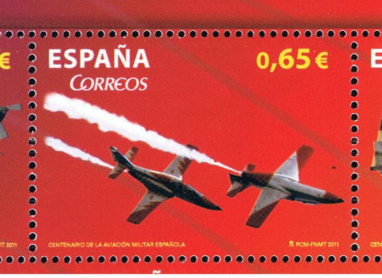 Edifil  4653 B  Centenario de la Aviación Militar Española 1911 - 2011. 