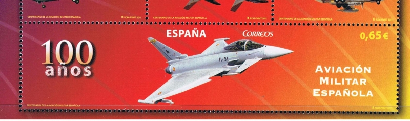 Edifil  4653 D  Centenario de la Aviación Militar Española 1911 - 2011. 