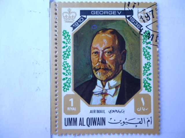 UMM AL QIWAIN- Retrato de: Rey GEORGE V de Ing. (19010-1936)