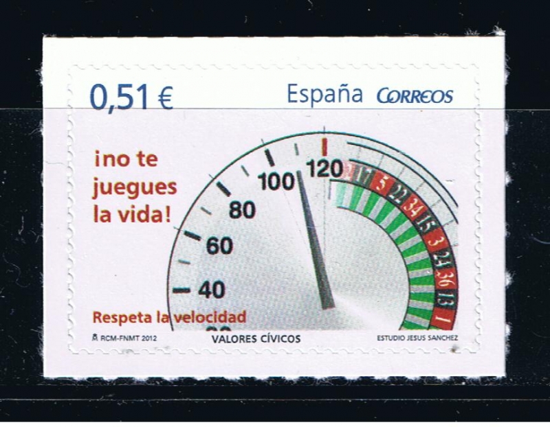 Edifil  4697  Valores cívicos. Respeta la Velocidad.  