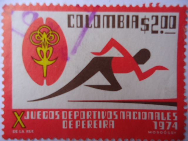 X Juegos Deportivos Nacionales de Pereira 1974 - 10th Ed. -Corredor.