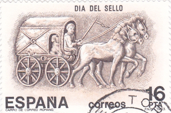 Día del sello- Carro de Correos Romano (Z)