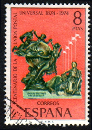 1974 Centenario de la Unión Postal Universal. Monumento de la UPU. Berna - Edifil:2212