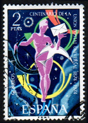 1974 Centenario de la Unión Postal Universal. Alegoría - Edifil:2211