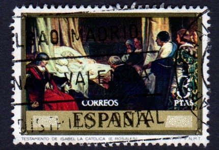 1974 Eduardo Rosales y Martin. Testamento de Isabel la Católica - Edifil:2205