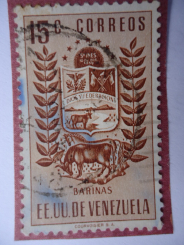 E.E.U.U de Venezuela-Estado: Barinas- Escudo