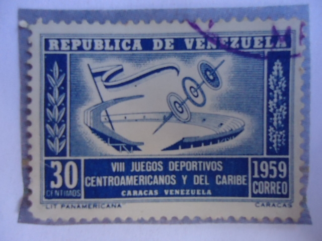 VIII Juegos Deportivos Centroamericanos y del Caribe-Caracas Venazuela-1959