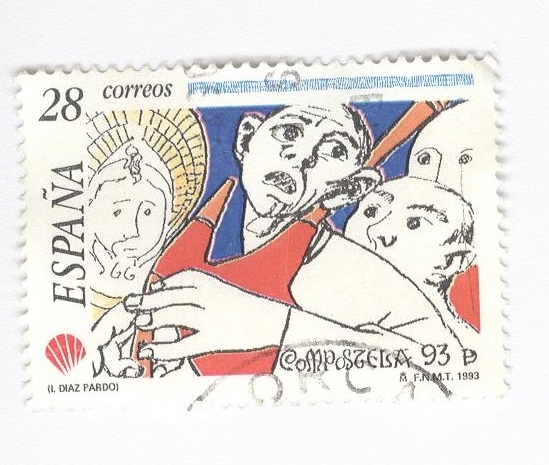 Edifil 3256.Caras con ojos de asombro.Compostela 93